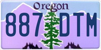 OR license plate 887DTM