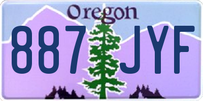 OR license plate 887JYF