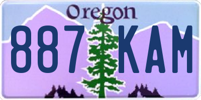 OR license plate 887KAM