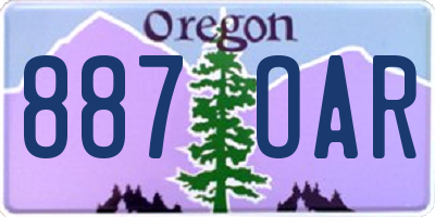 OR license plate 887OAR