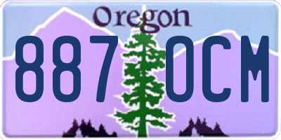 OR license plate 887OCM