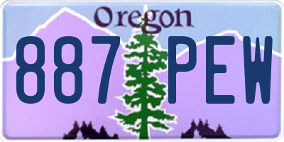 OR license plate 887PEW