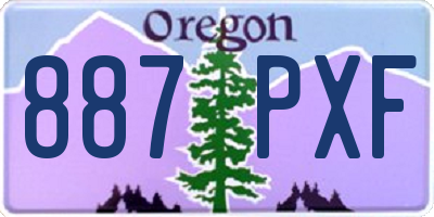 OR license plate 887PXF