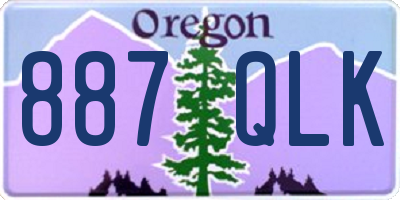 OR license plate 887QLK