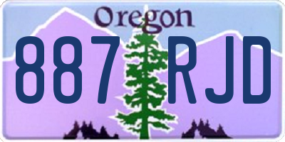 OR license plate 887RJD