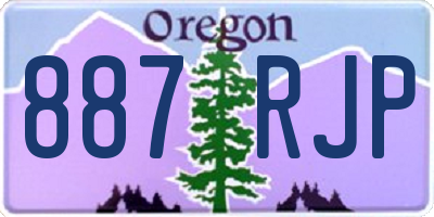 OR license plate 887RJP