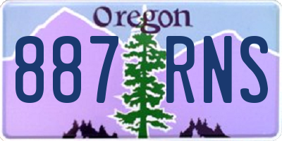 OR license plate 887RNS