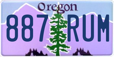 OR license plate 887RUM
