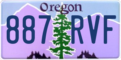 OR license plate 887RVF