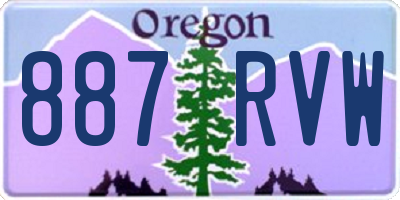 OR license plate 887RVW