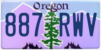 OR license plate 887RWV
