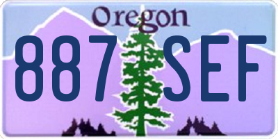 OR license plate 887SEF