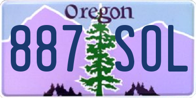 OR license plate 887SOL