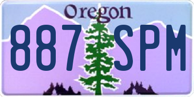 OR license plate 887SPM