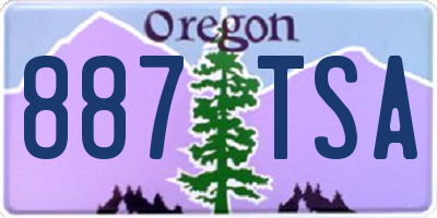 OR license plate 887TSA