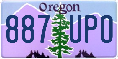OR license plate 887UPO