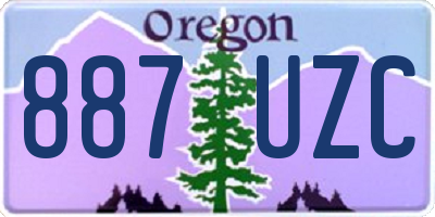 OR license plate 887UZC