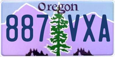 OR license plate 887VXA
