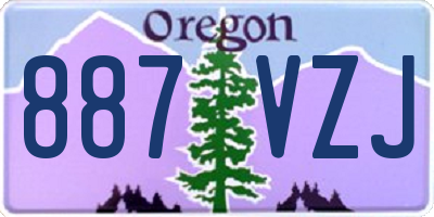OR license plate 887VZJ