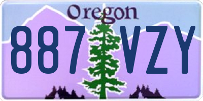 OR license plate 887VZY