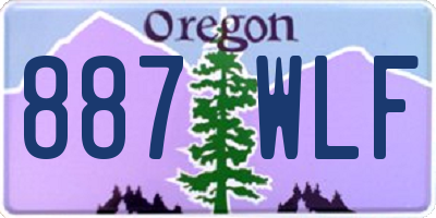OR license plate 887WLF