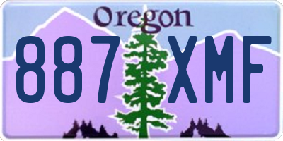 OR license plate 887XMF