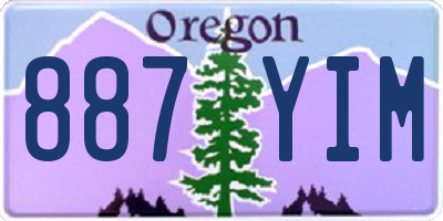 OR license plate 887YIM