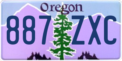 OR license plate 887ZXC