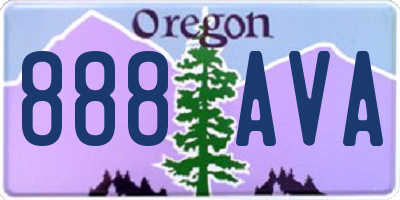 OR license plate 888AVA