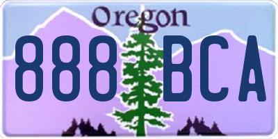 OR license plate 888BCA