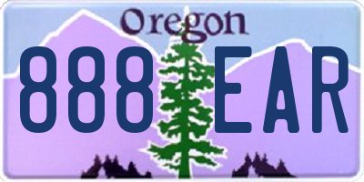 OR license plate 888EAR