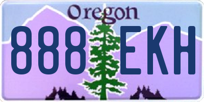 OR license plate 888EKH