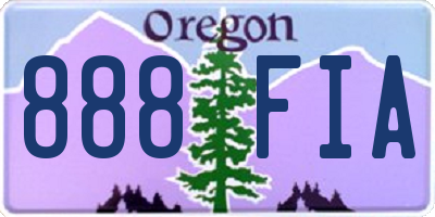 OR license plate 888FIA