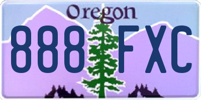 OR license plate 888FXC