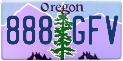 OR license plate 888GFV