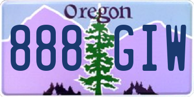 OR license plate 888GIW
