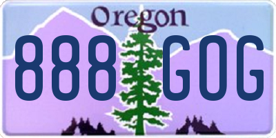 OR license plate 888GOG