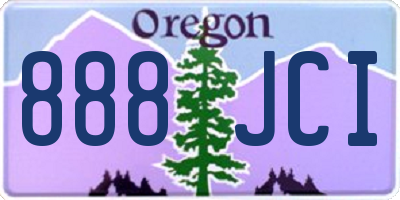 OR license plate 888JCI