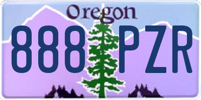 OR license plate 888PZR