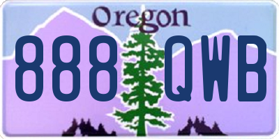 OR license plate 888QWB