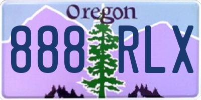 OR license plate 888RLX