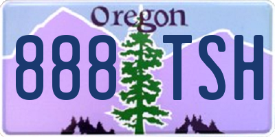 OR license plate 888TSH