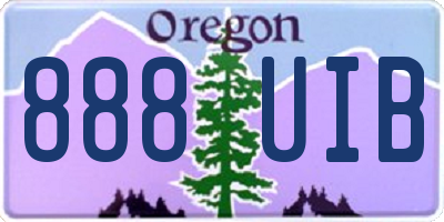 OR license plate 888UIB