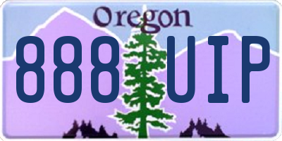 OR license plate 888UIP