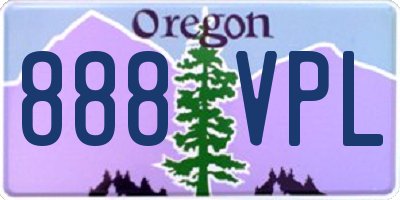 OR license plate 888VPL