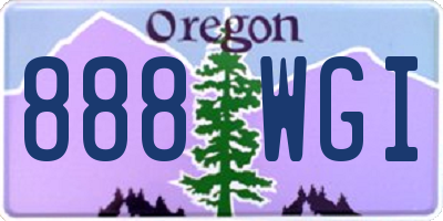 OR license plate 888WGI