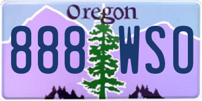OR license plate 888WSO