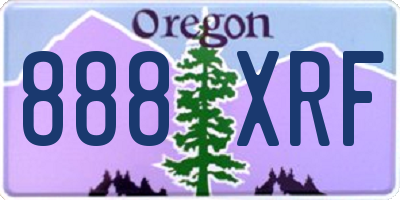 OR license plate 888XRF