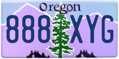 OR license plate 888XYG