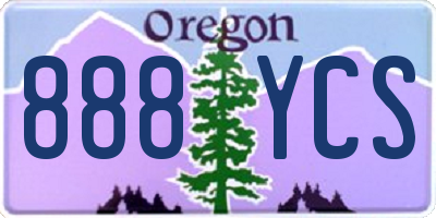 OR license plate 888YCS